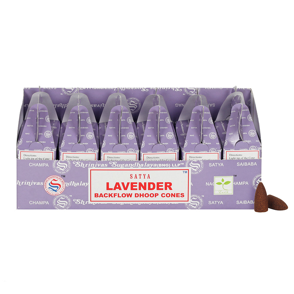 Satya Box of 6 Backflow Dhoop Cones - Assorted Fragrances