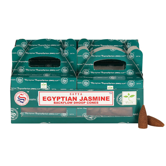 Set of 6 Packets of Egyptian Jasmine Backflow Dhoop Cones by Satya