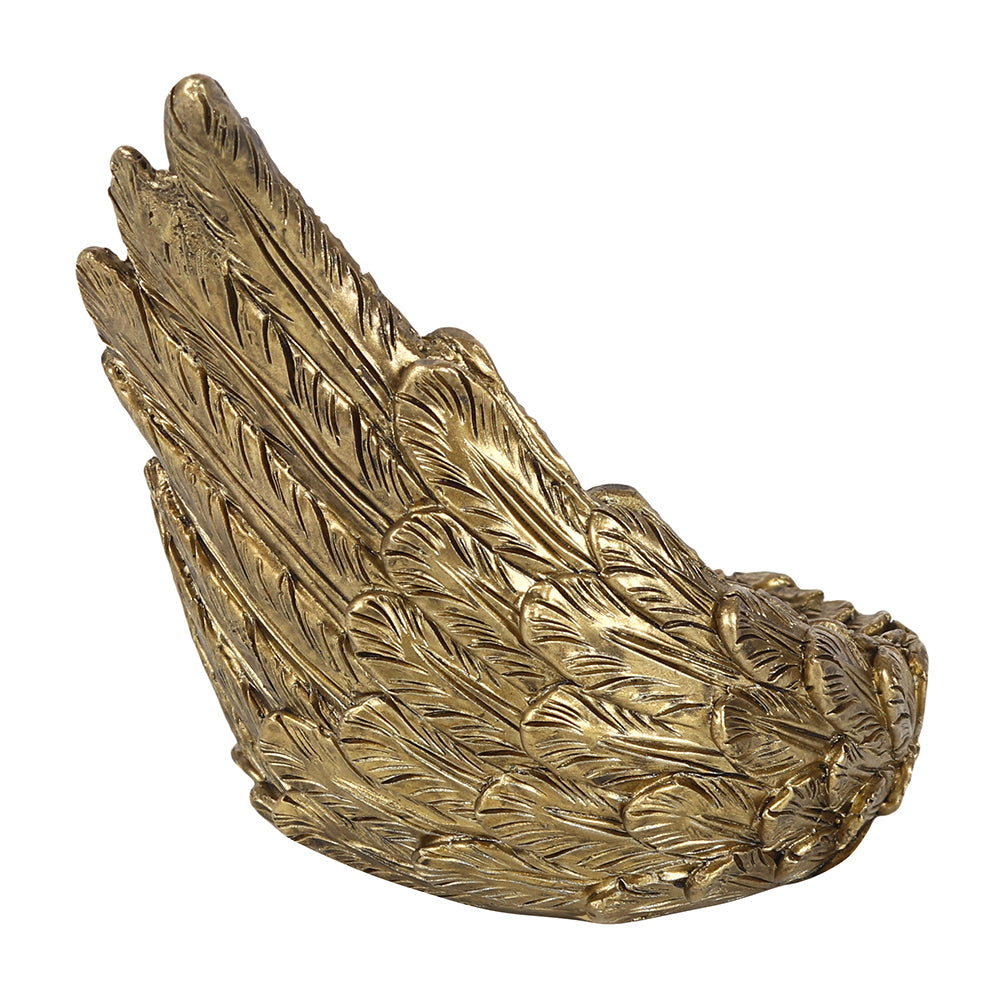 Gold Single Lowered Angel Wing Candle Holder- Assorted Styles