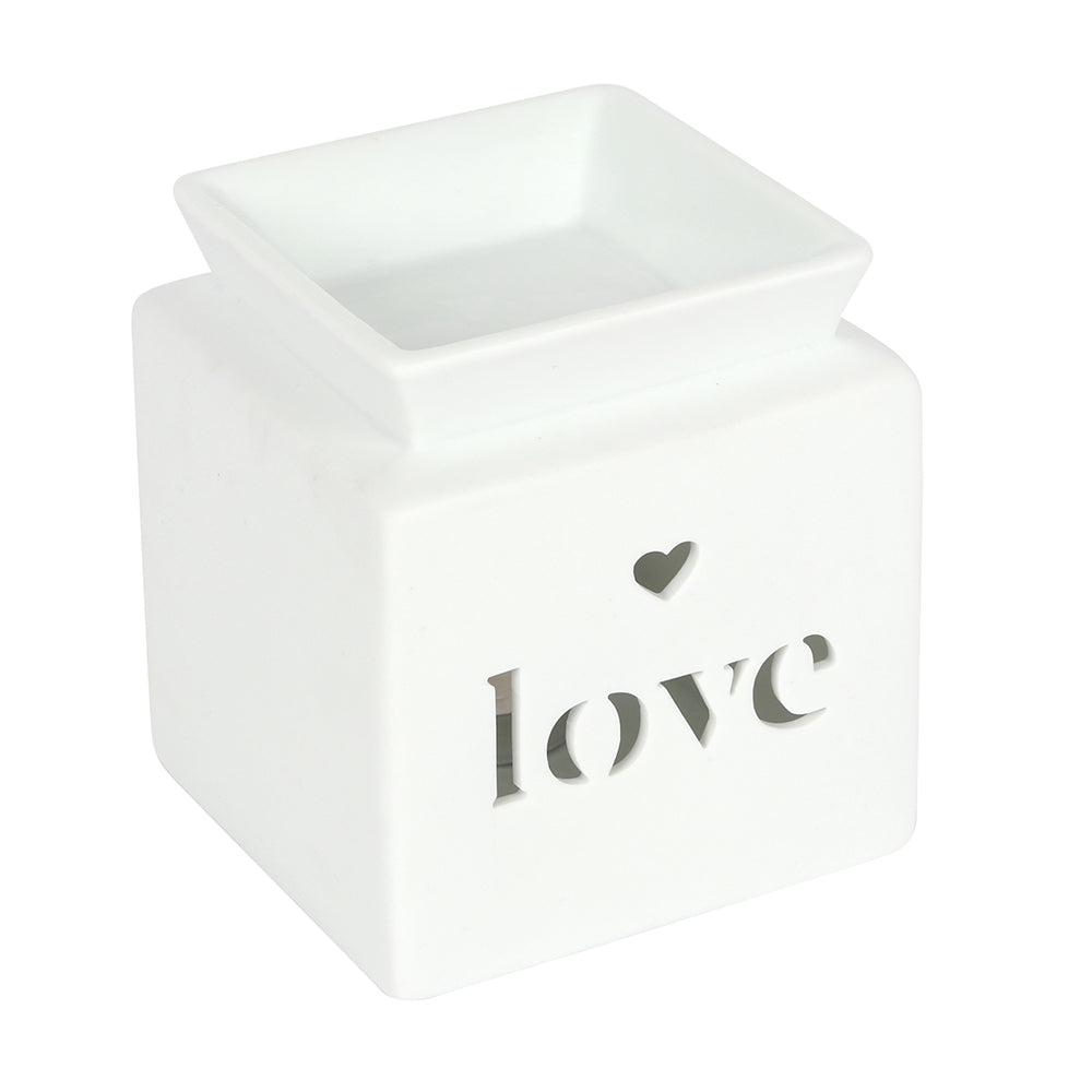 Love Cut Out Oil Burner (White/Grey)