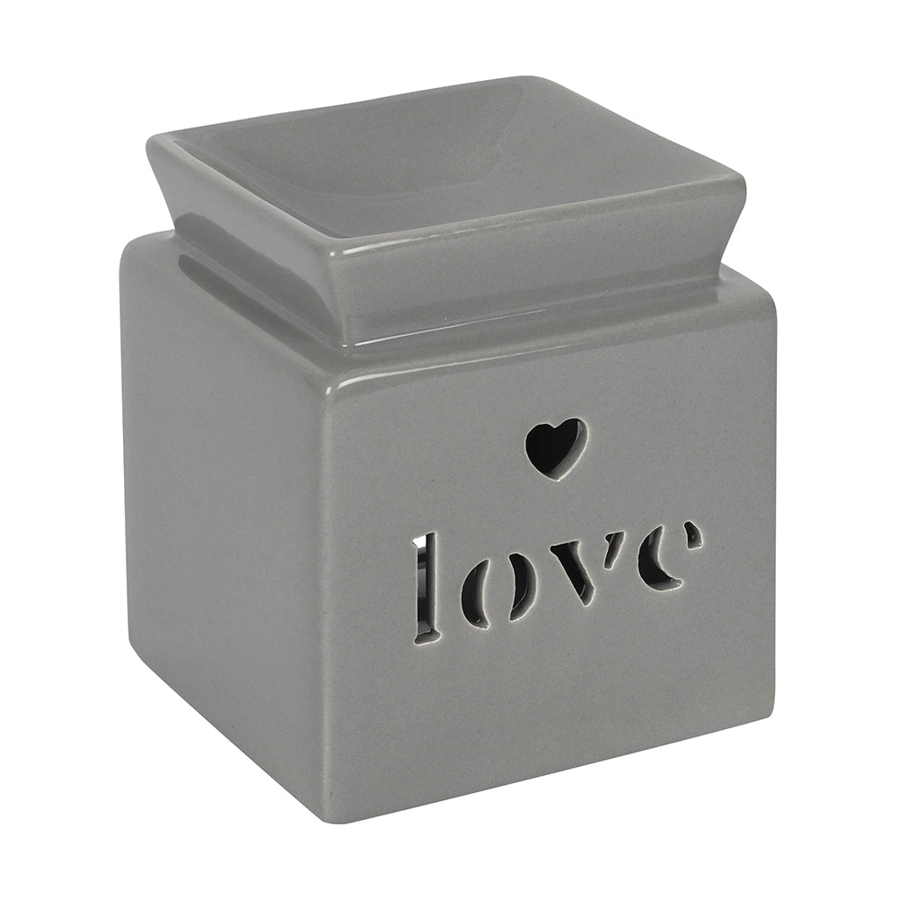 Love Cut Out Oil Burner (White/Grey)