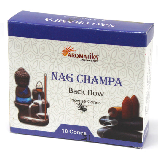 Aromatika Backflow Incense Cones - Nag Champa