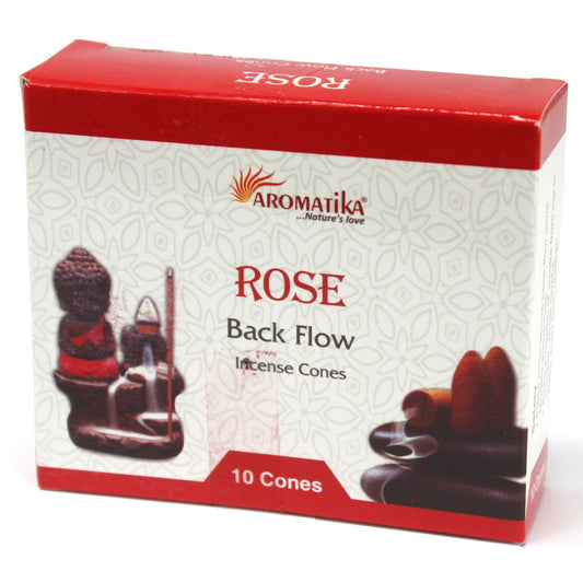 Aromatika Backflow Incense Cones - Rose