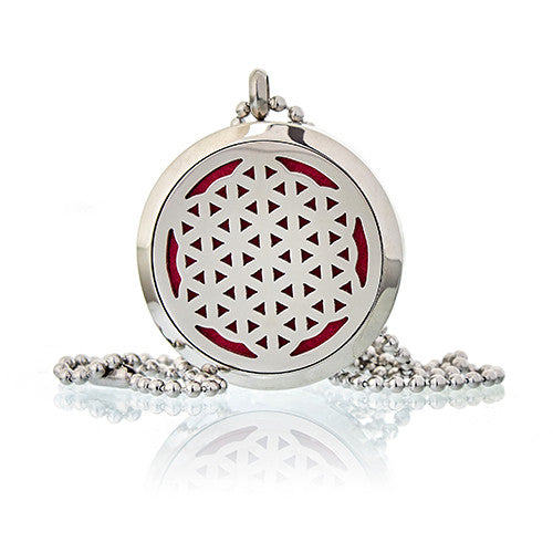 Aromatherapy Diffuser Necklace - Flower of Life 25mm