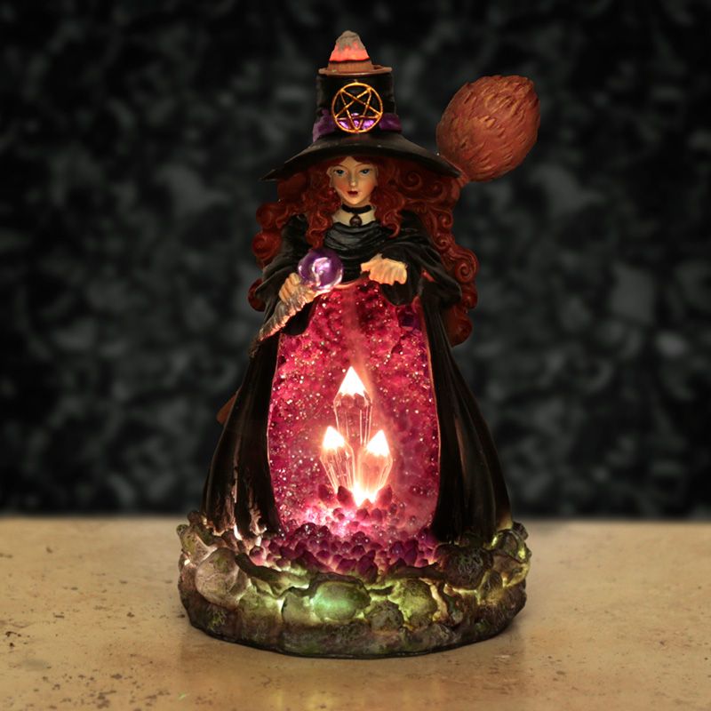 Witch's Crystal Cave LED Backflow Incense Burner