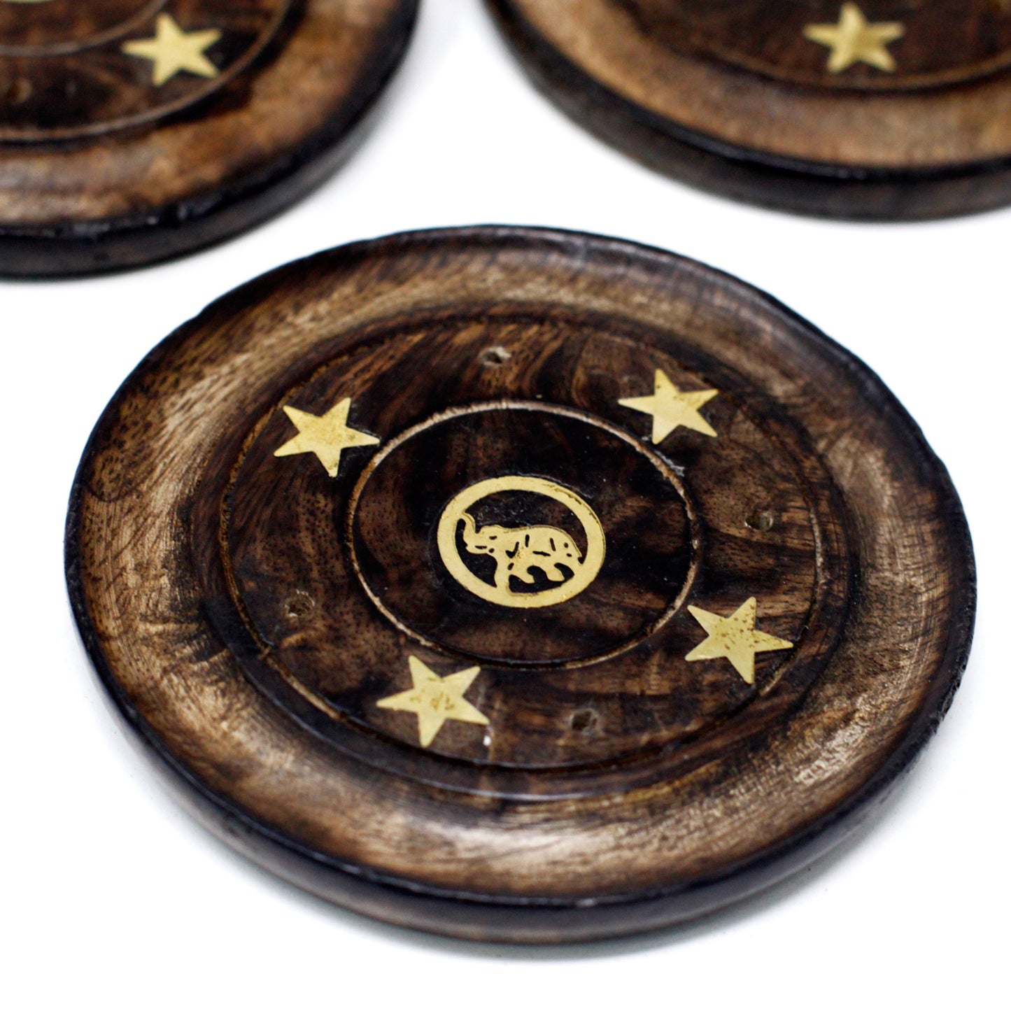 Mango Wood Disc 10cm (Cone & Incense)