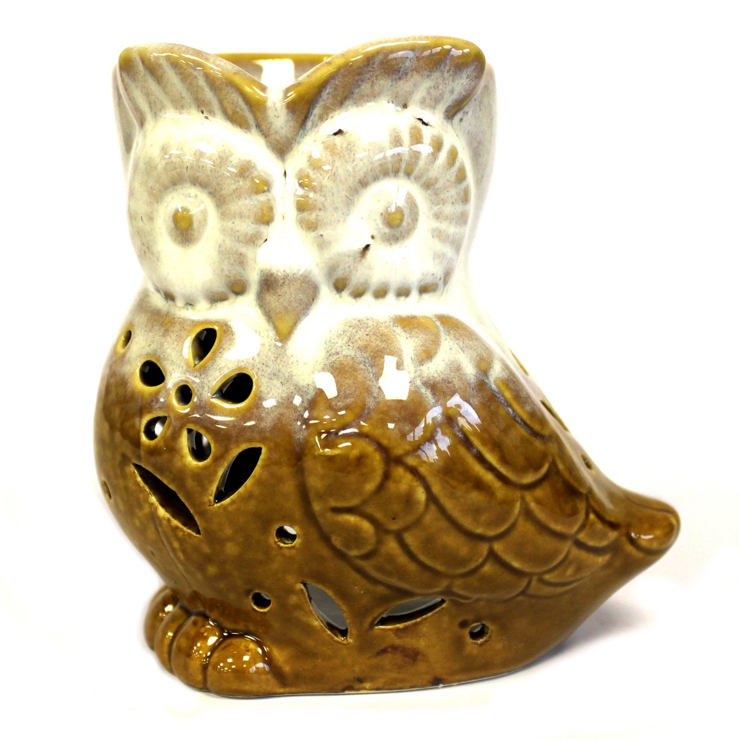 Classic Rustic Oil Burner - Owl Side-on (assorted)