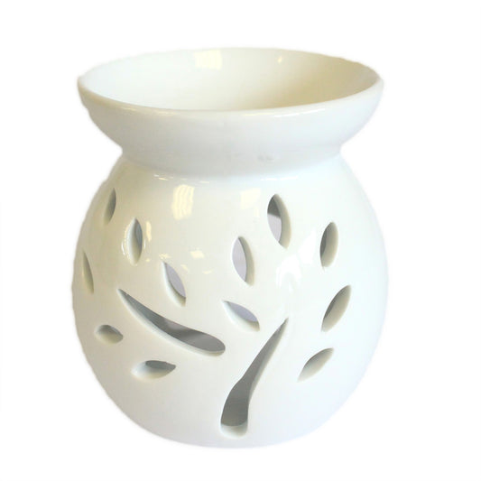 Classic White Oil Burner - Tree Cut-Out