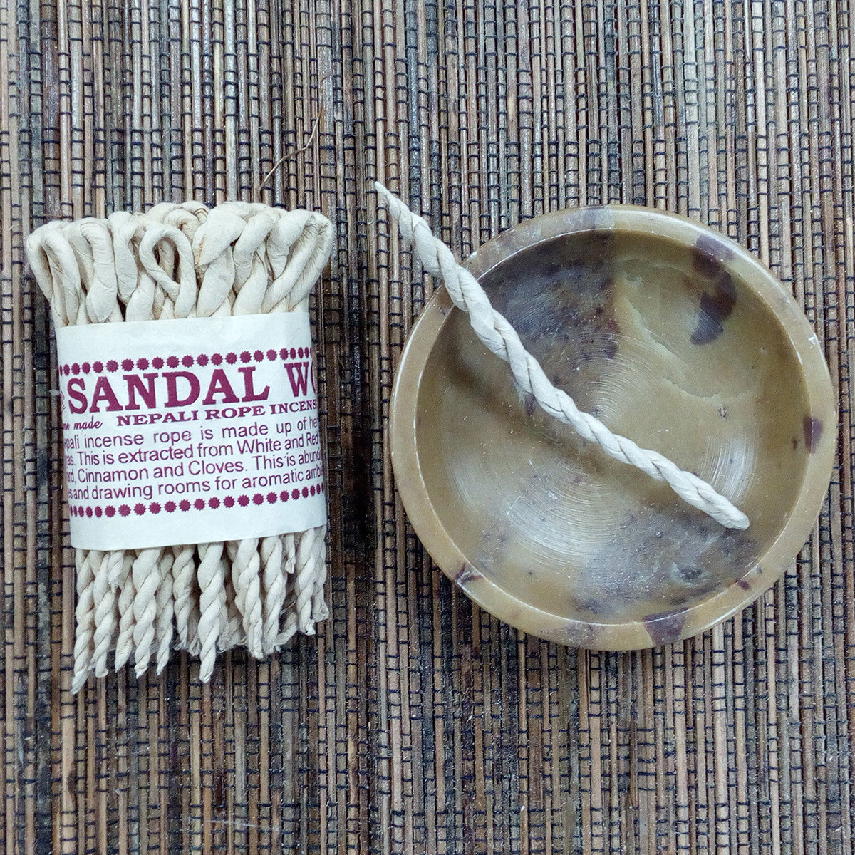 Pure Herbs Sandalwood & Spice Rope Incense