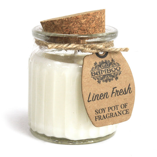 Linen Fresh Soy Pot of Fragrance Candles (Pair)
