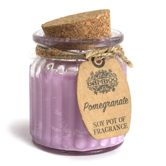 Pomegranate Soy Pot of Fragrance Candles (pair)