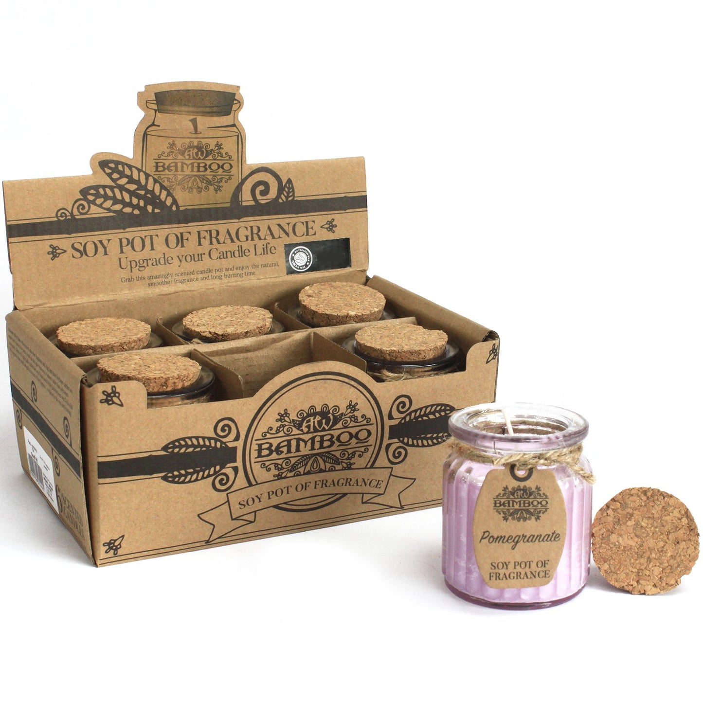 Pomegranate Soy Pot of Fragrance Candles (pair)