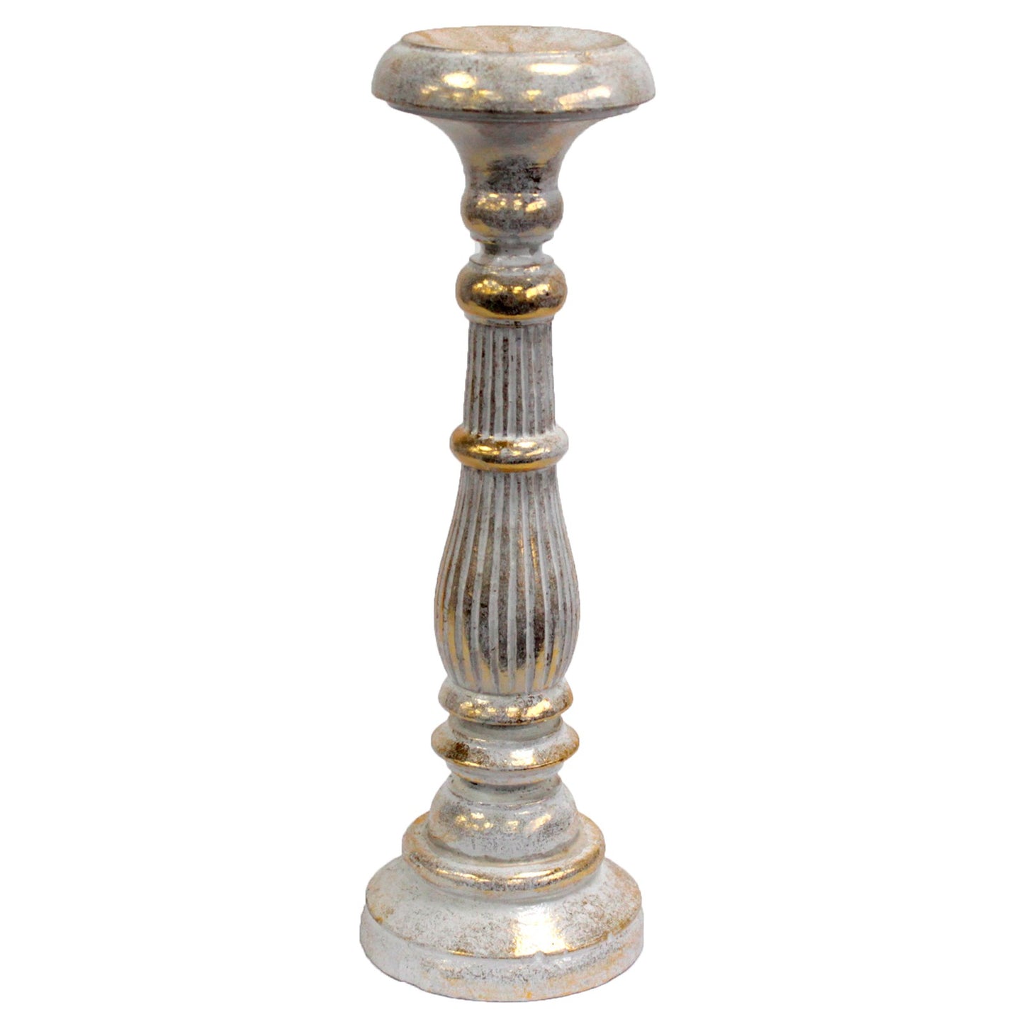 Small Candle Stand - White Gold